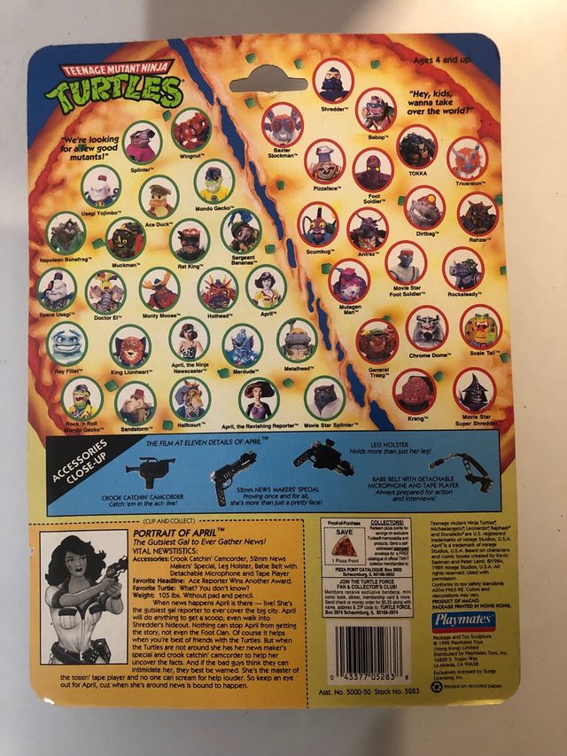 Figura April O'Neil Tartarughe Ninja 1992