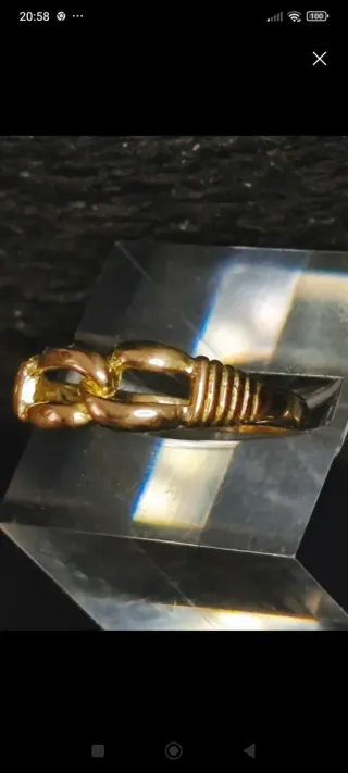 Anillo Oro 18k Aros Entrelazados Talla 15.3