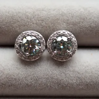 Conjunto Anillo y Pendientes Moissanitas Plata-Oro