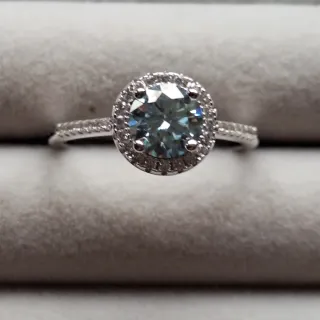 Conjunto Anillo y Pendientes Moissanitas Plata-Oro