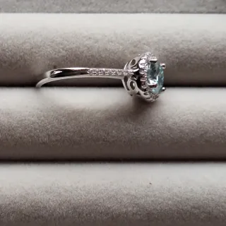 Conjunto Anillo y Pendientes Moissanitas Plata-Oro