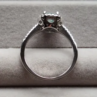 Conjunto Anillo y Pendientes Moissanitas Plata-Oro