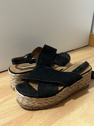 Sandalias esparto Corina Negro Talla 38
