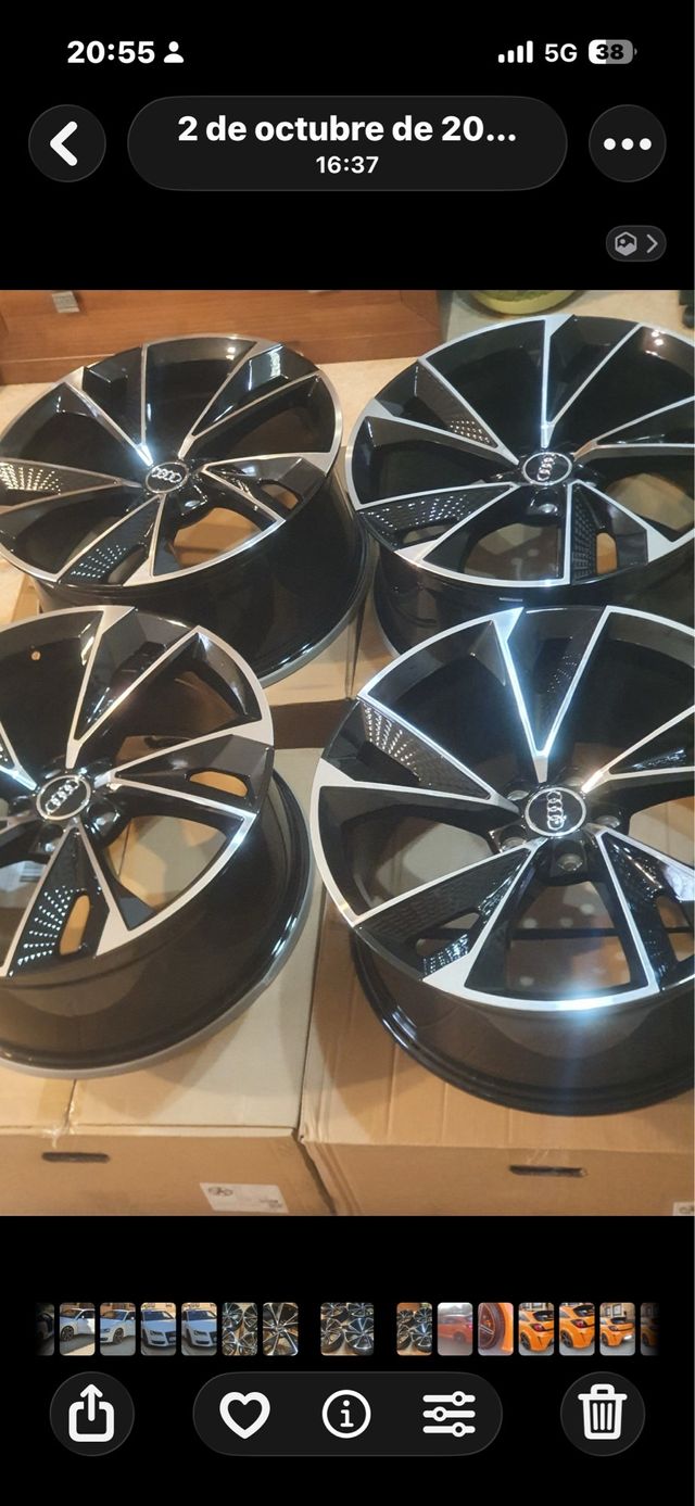 Llantas Audi 20 pulgadas con neumáticos 245/40/20