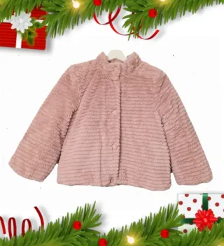 Giubbotto Rosa in Pelliccia Sintetica double face