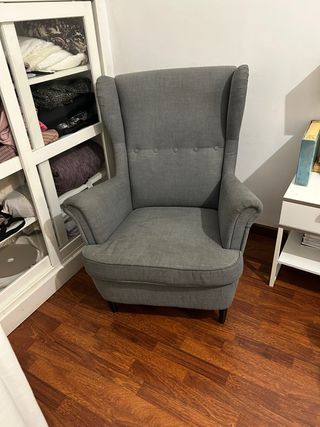 Sillón Orejero Ikea Keling Gris Oscuro