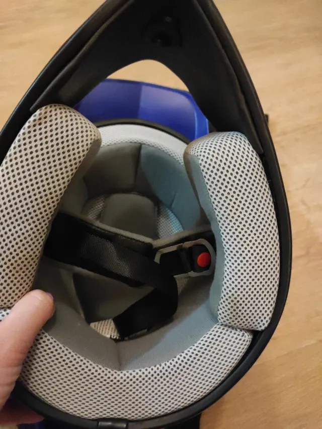 Casco Moto/Quad Infantil Azul Llamas 4-6 años