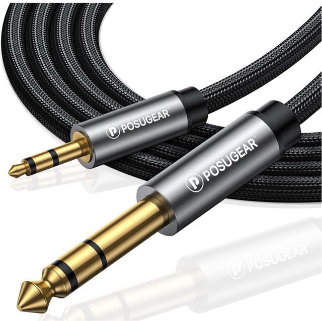 Cable POSUGEAR 6.35mm a 3.5mm Nylon Trenzado