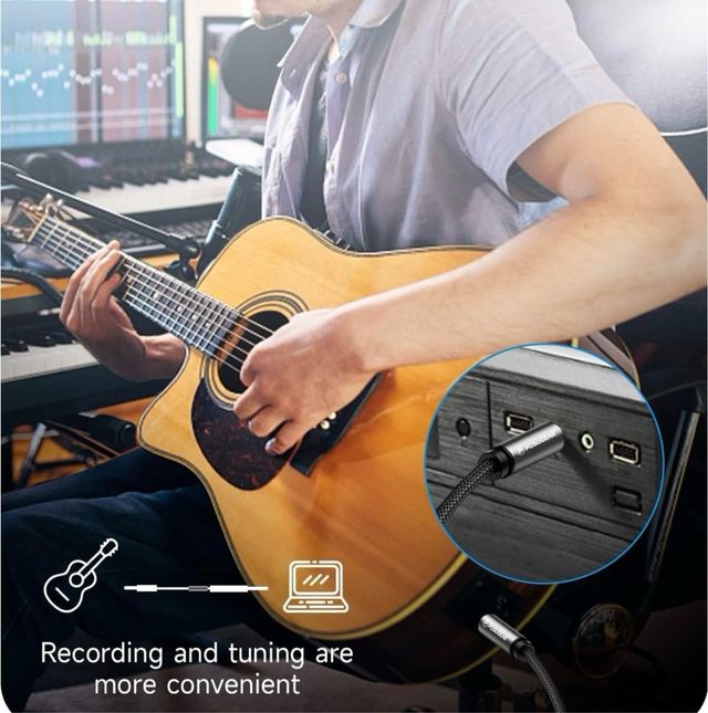 Cable POSUGEAR 6.35mm a 3.5mm Nylon Trenzado