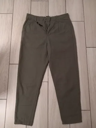Pantaloni ragazzo invernali verde oliva