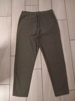 Pantaloni ragazzo invernali verde oliva