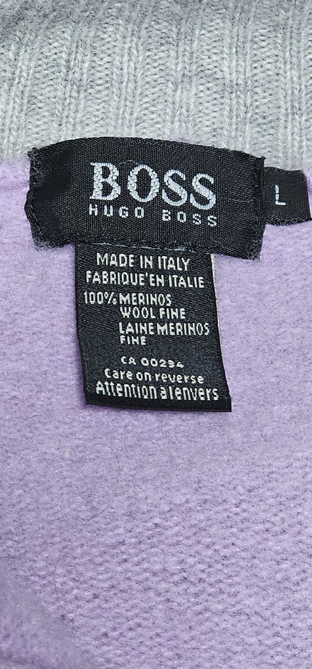 Jersey lana cuello alto morado talla M