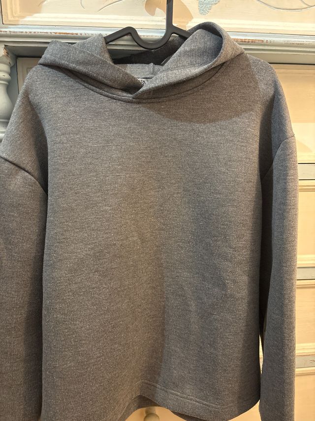 Sudadera Zara Mujer Gris
