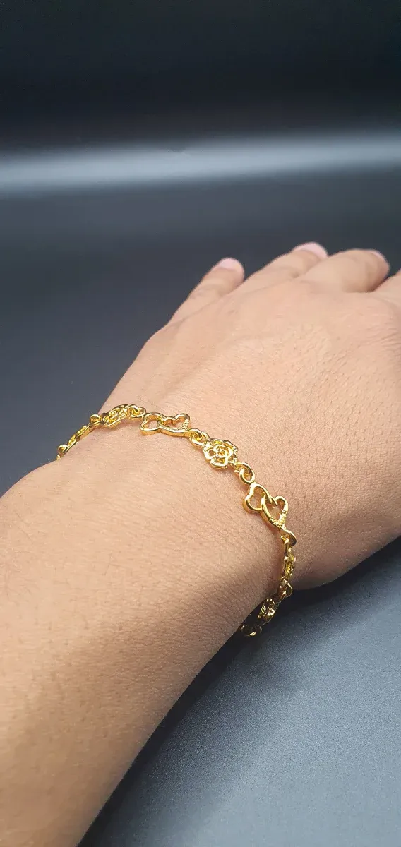 M2/Pulsera Chapada en Oro 18k