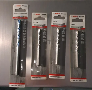 3 Brocas Bosch 6mm CYL-3 1 Broca Bosch 8mm CYL-9