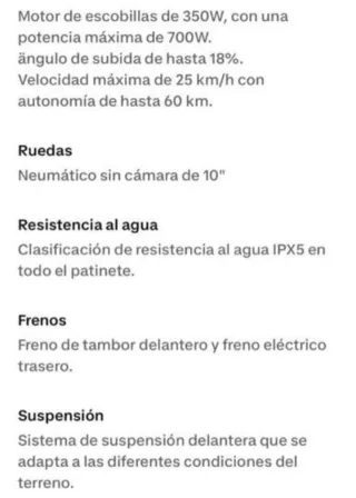 Patinete Eléctrico Xiaomi 5