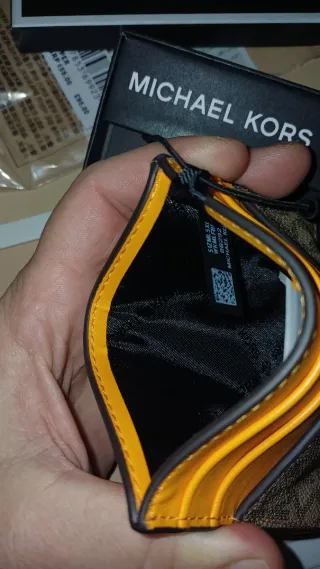 Tarjetero Michael Kors Naranja y Marrón