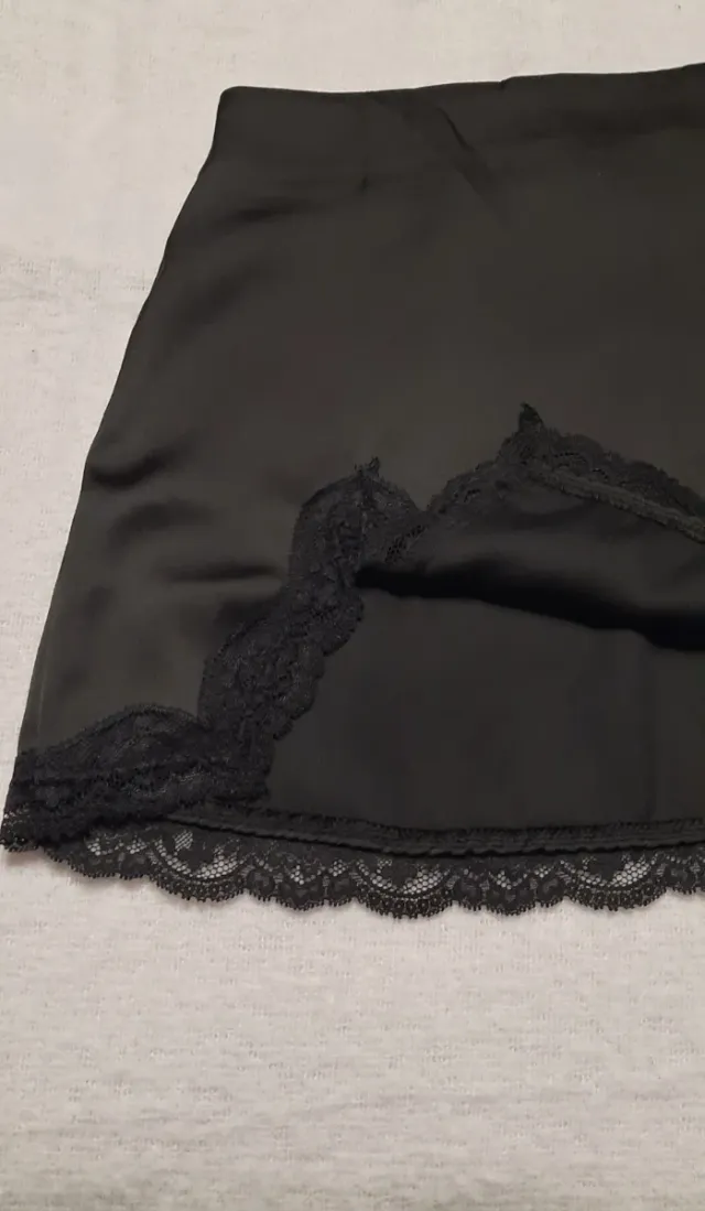 Falda Lencera Shein Encaje Negro