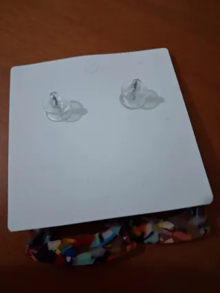 Pendientes acrílicos geométricos multicolor