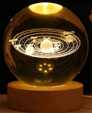 Sfera Cristallo 3D Sistema Solare