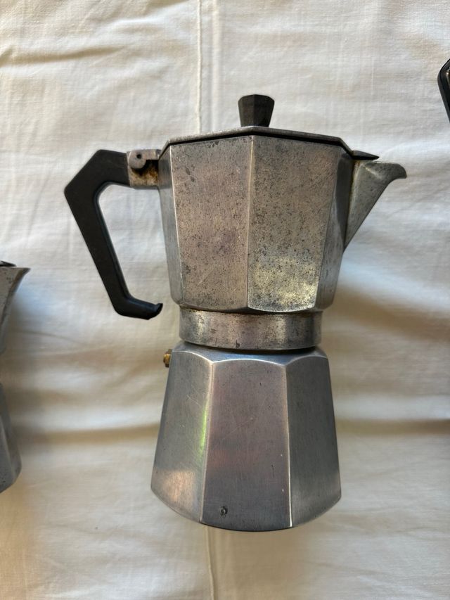 Lotto di 3 caffettiere italiane vintage