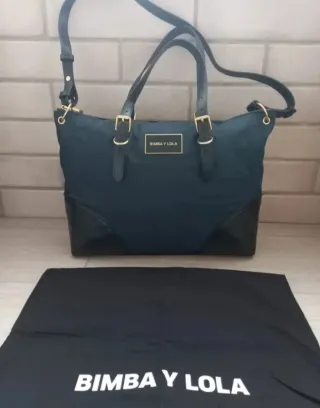 Bolso shopper Bimba&Lola color  petróleo. Poco uso