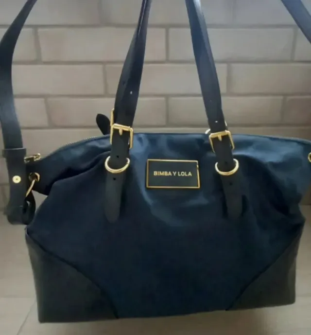 Bolso shopper Bimba&Lola color petróleo. Poco uso