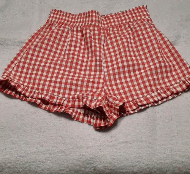Shorts Shein cuadros rojos y blancos