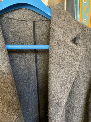Cappotto uomo lana cotta grigio sfoderato