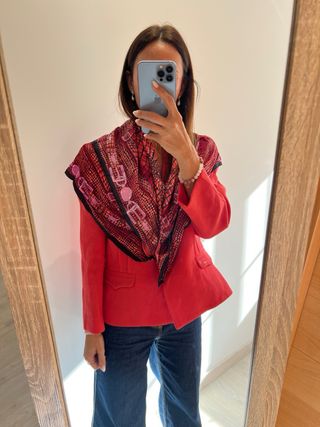 Pañuelo seda Liola estampado 85x85 cm