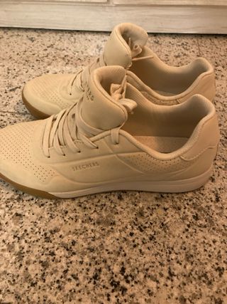 Zapatillas Skechers Piel Beige