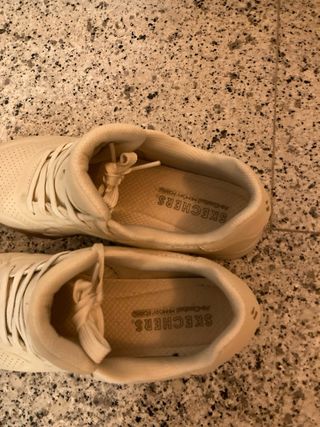 Zapatillas Skechers Piel Beige