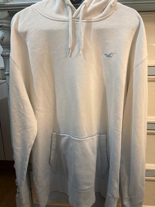 Sudadera Hollister Blanca con degradado azul