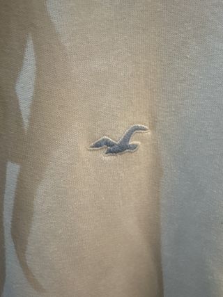 Sudadera Hollister Blanca con degradado azul