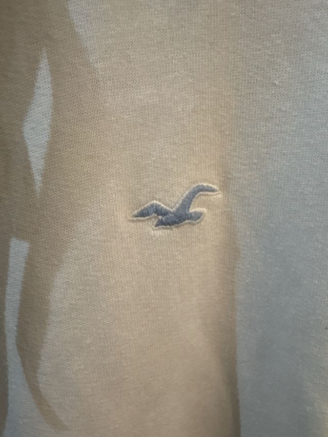 Sudadera Hollister Blanca con degradado azul