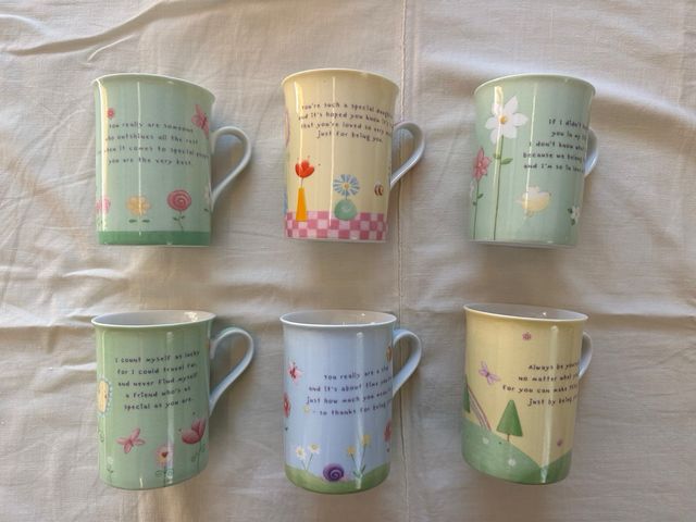 Lote 6 Tazze Heartwarmers Ceramica