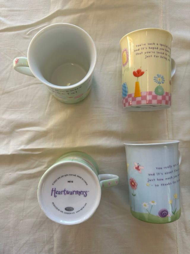 Lote 6 Tazze Heartwarmers Ceramica