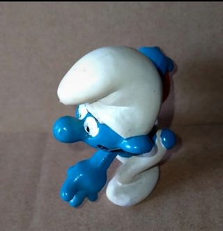 Puffo originale. Puffo vintage. Puffo con palla.