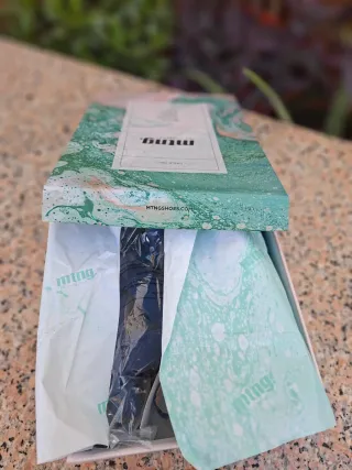 Sandalias Mustang Azul Tacon