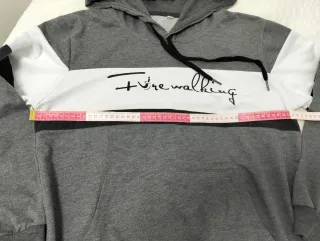 Sudadera gris y blanca talla S