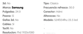 MONITOR SAMSUNG 24 pulgadas