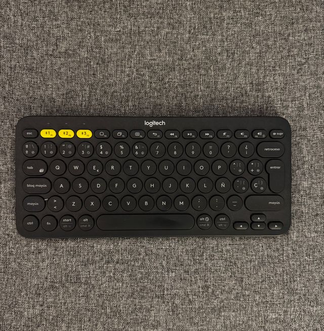 Teclado Bluetooth Logitech K380 Negro/Amarillo