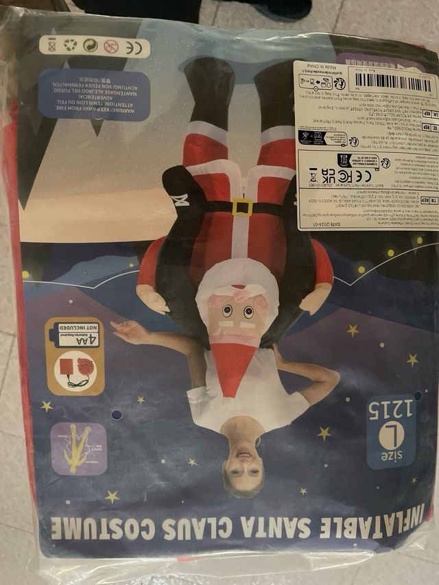 Disfraz inflable Papá Noel Talla L