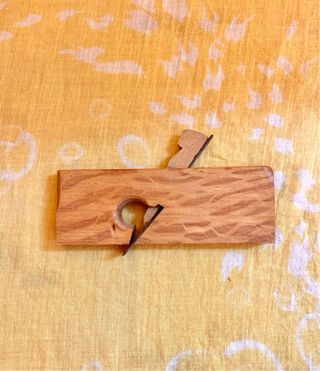 Cepillo carpintero garlopa madera juguete vintage