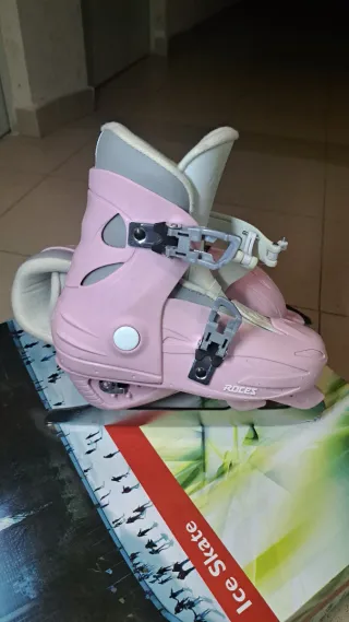 Patines de hielo rosas para niña talla  30 al 35