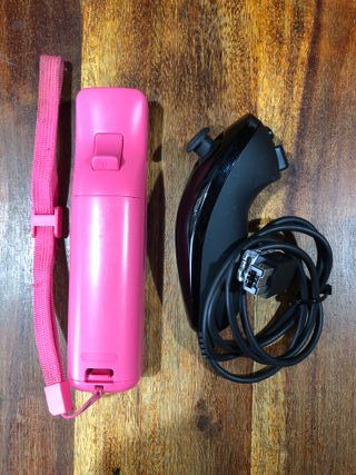 Wiimote rosa generico con motion plus e nunchuk