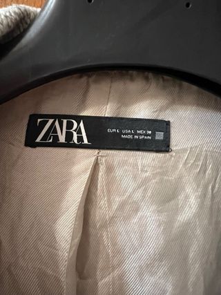 Cappotto Zara Beige Tweed, usato poche volte