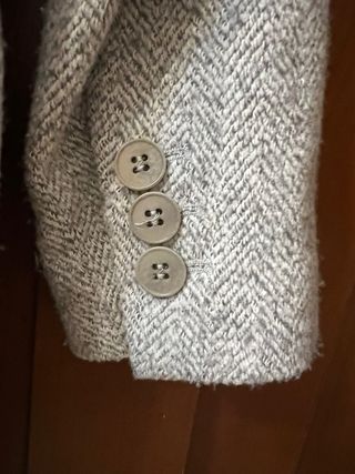 Cappotto Zara Beige Tweed, usato poche volte