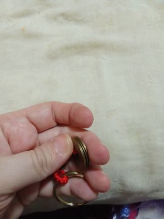 Llavero moneda china y nudo suerte