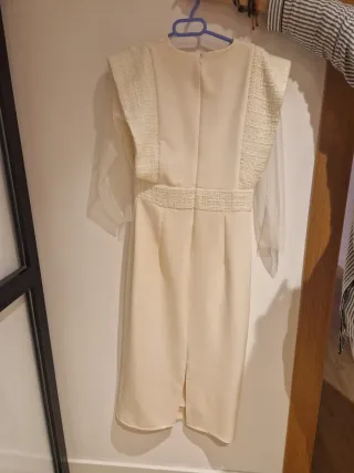 Vestido de bautizo beige/blanco